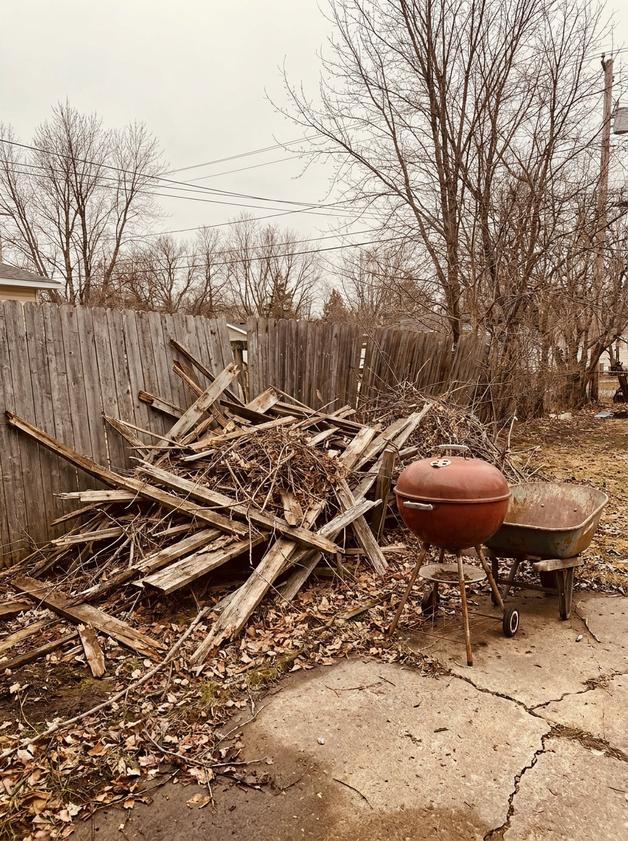 Yard Debris — Superior — before
